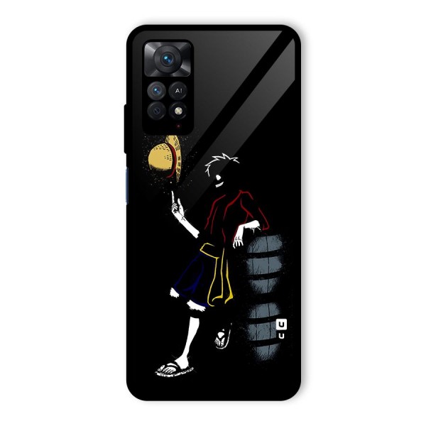 One Piece Luffy Style Glass Back Case for Redmi Note 11 Pro