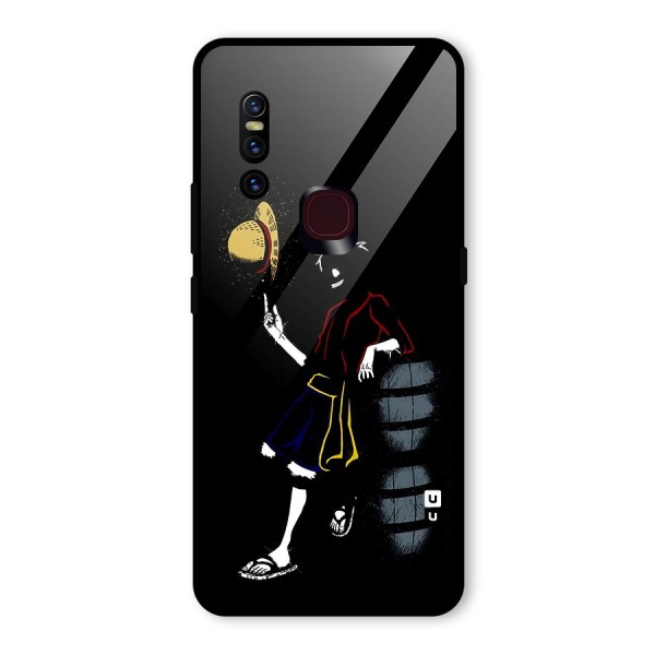 One Piece Luffy Style Glass Back Case for Vivo V15