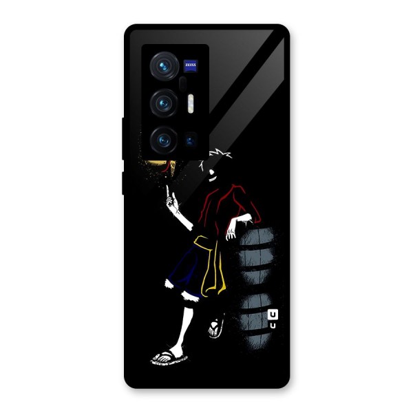 One Piece Luffy Style Glass Back Case for Vivo X70 Pro Plus