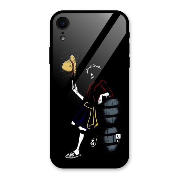 One Piece Luffy Style Glass Back Case for iPhone XR