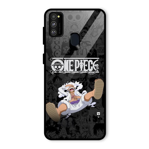 One Piece Manga Laughing Glass Back Case for Galaxy M21