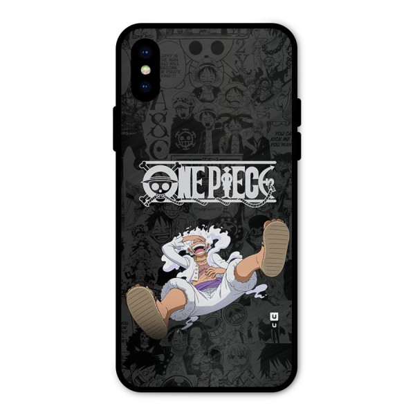 One Piece Manga Laughing Metal Back Case for iPhone XS