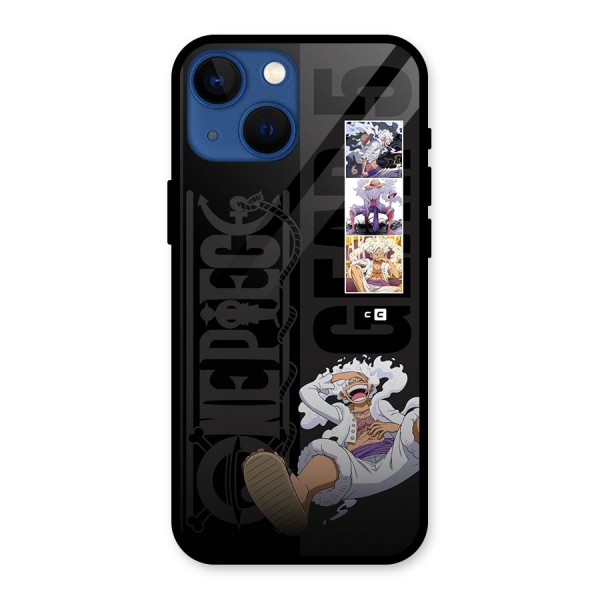 One Piece Monkey D LUffy Gear 5 Glass Back Case for iPhone 13 Mini