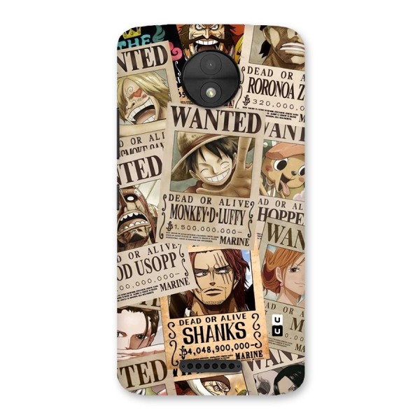 One Piece Most Wanted Back Case for Moto C