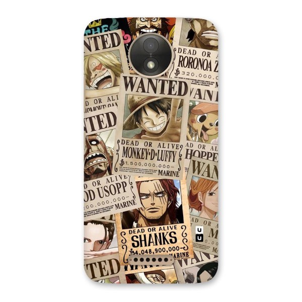 One Piece Most Wanted Back Case for Moto C Plus