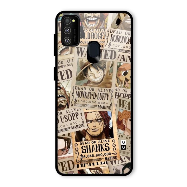 One Piece Most Wanted Glass Back Case for Galaxy M21