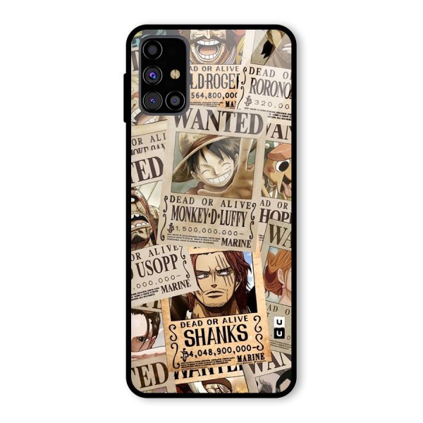 One Piece Most Wanted Glass Back Case for Galaxy M31s