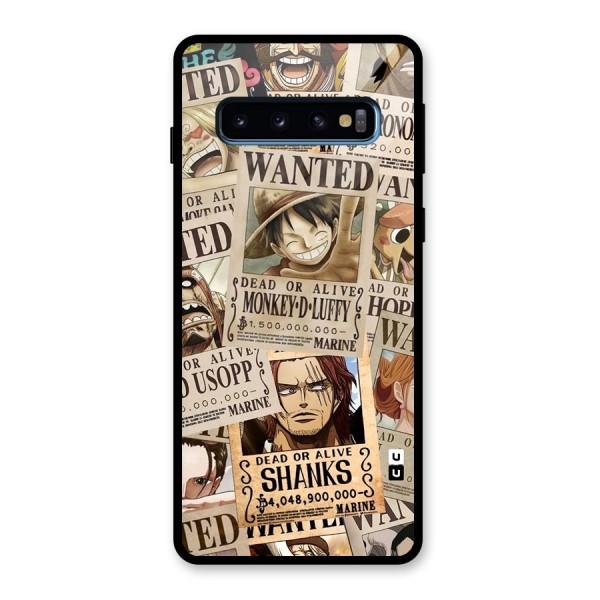 One Piece Most Wanted Glass Back Case for Galaxy S10