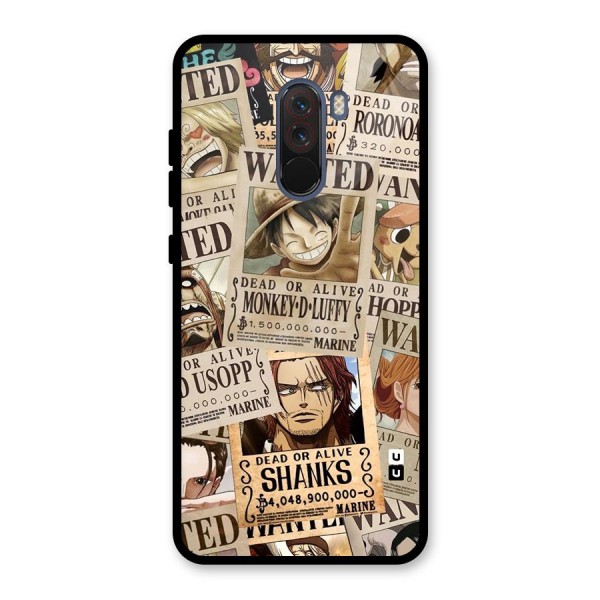 One Piece Most Wanted Glass Back Case for Poco F1
