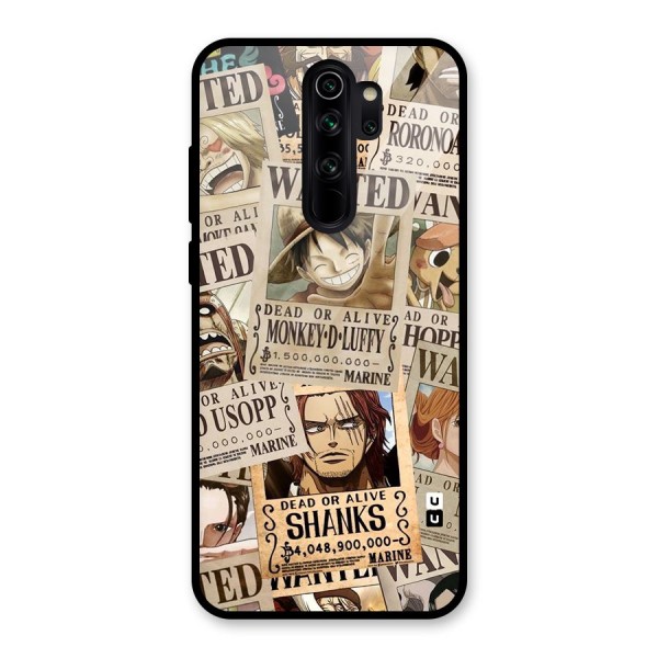 One Piece Most Wanted Glass Back Case for Redmi Note 8 Pro