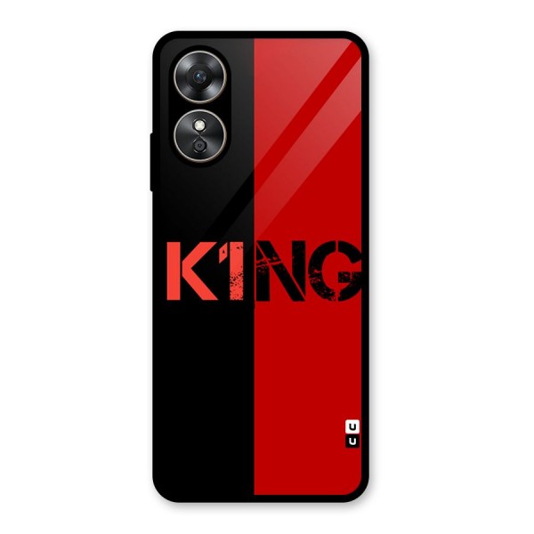 Only King Glass Back Case for Oppo A17