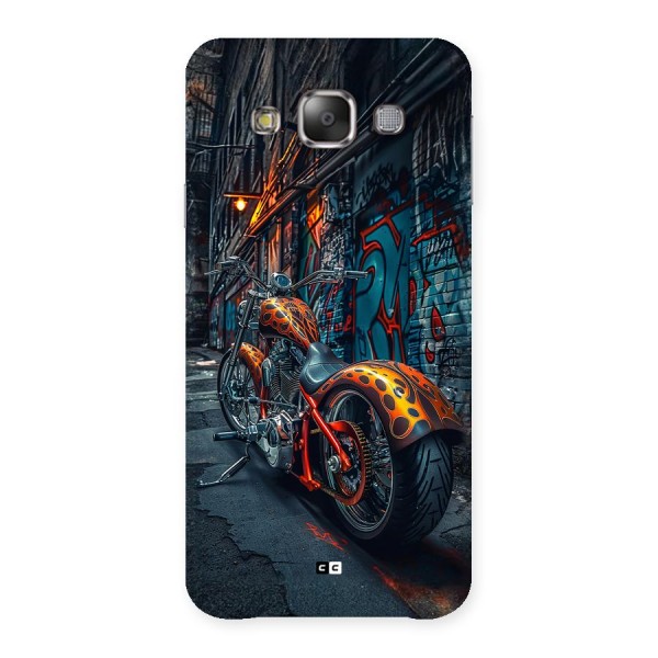 Orange Fatbike Back Case for Galaxy E7