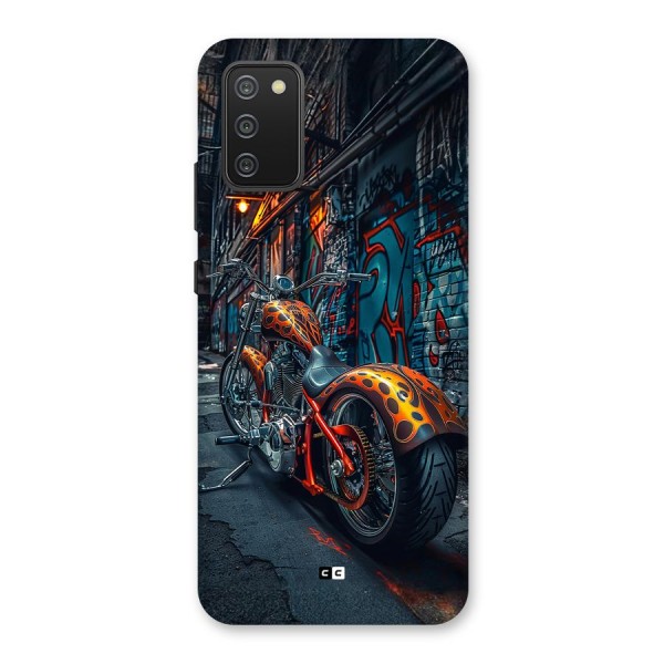 Orange Fatbike Back Case for Galaxy F02s