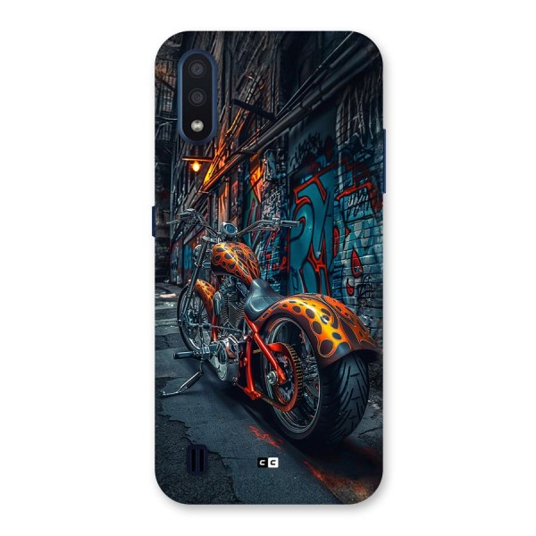 Orange Fatbike Back Case for Galaxy M01