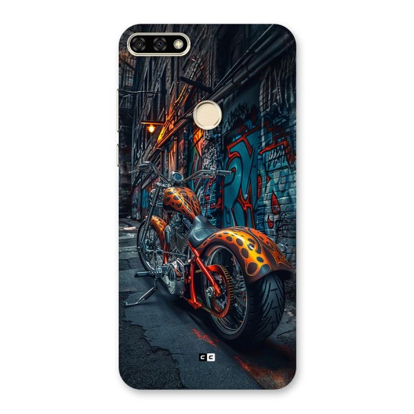 Orange Fatbike Back Case for Honor 7A