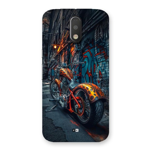 Orange Fatbike Back Case for Moto G4