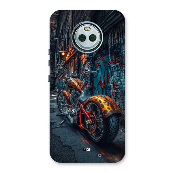 Orange Fatbike Back Case for Moto X4