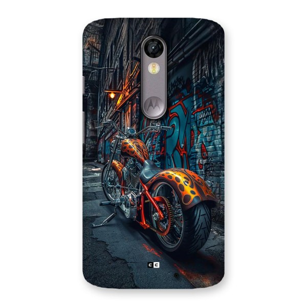 Orange Fatbike Back Case for Moto X Force