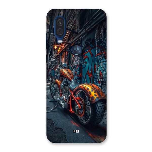 Orange Fatbike Back Case for Motorola One Vision