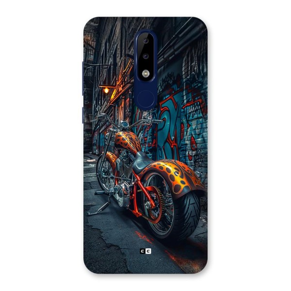 Orange Fatbike Back Case for Nokia 5.1 Plus