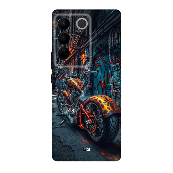 Orange Fatbike Back Case for Vivo V27