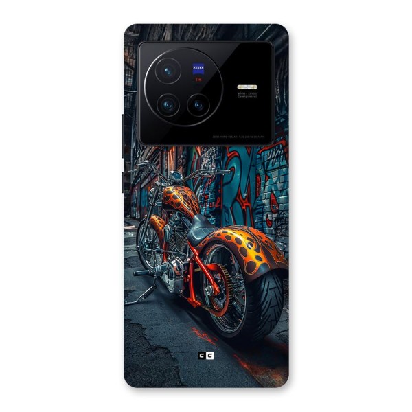 Orange Fatbike Back Case for Vivo X80