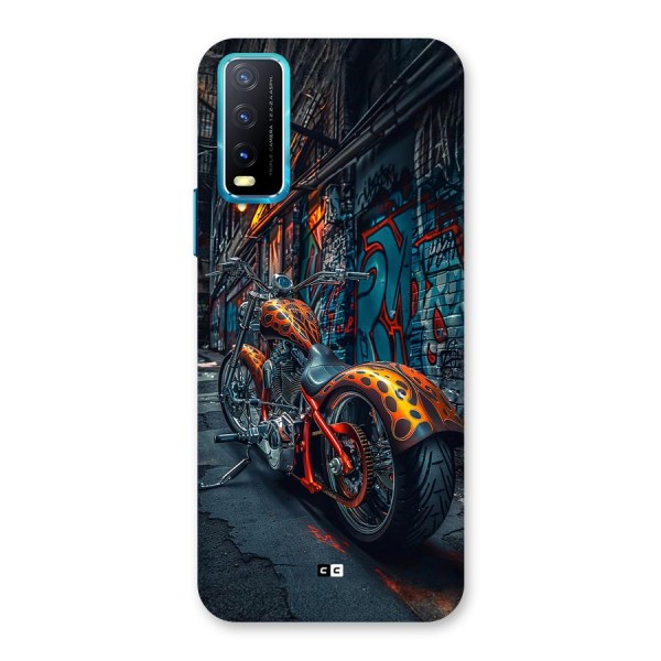 Orange Fatbike Back Case for Vivo Y12s