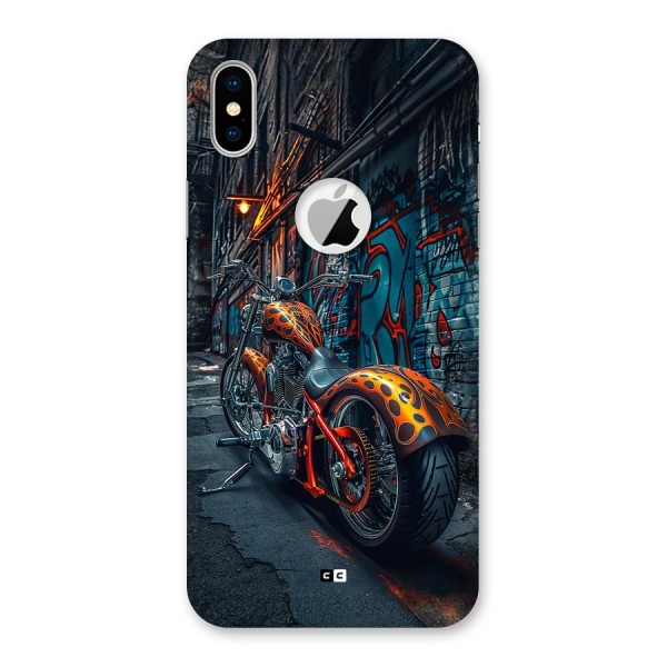 Orange Fatbike Back Case for iPhone XS Logo Cut