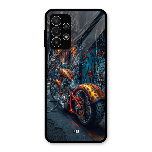 Orange Fatbike Glass Back Case for Galaxy A23