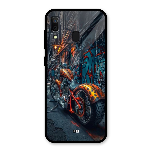 Orange Fatbike Glass Back Case for Galaxy A30