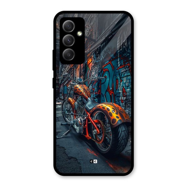 Orange Fatbike Glass Back Case for Galaxy A34