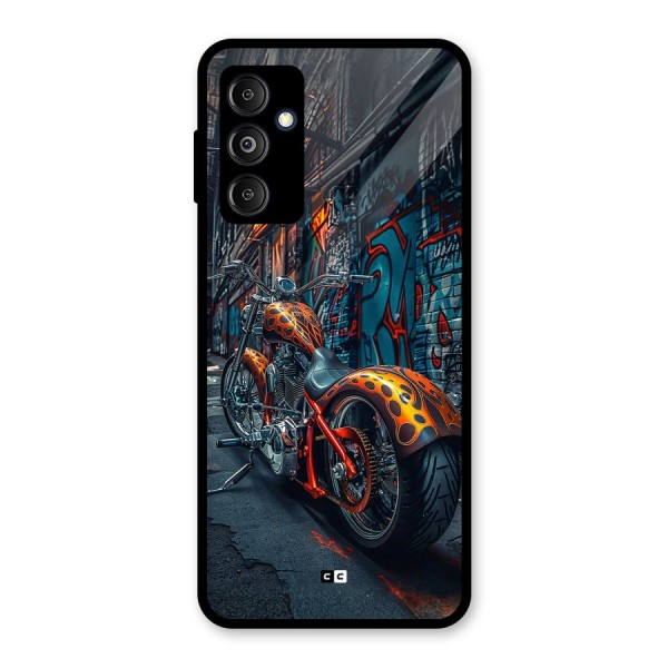 Orange Fatbike Glass Back Case for Galaxy M14 5G