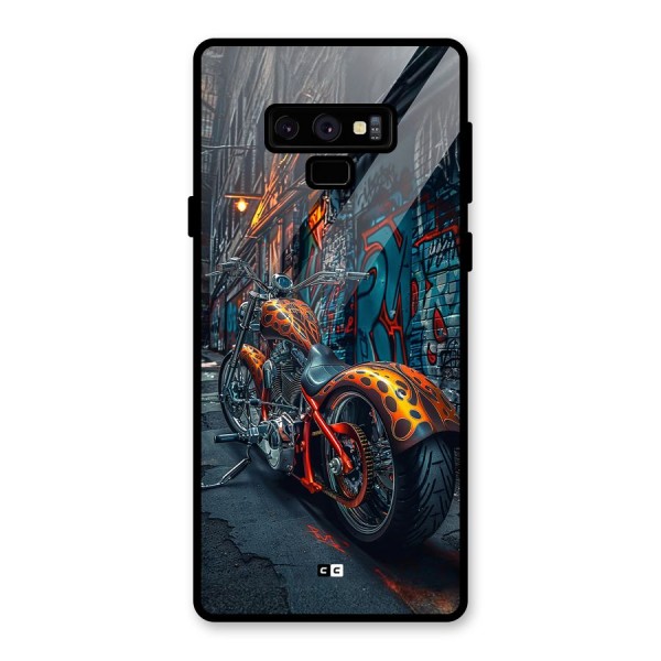 Orange Fatbike Glass Back Case for Galaxy Note 9