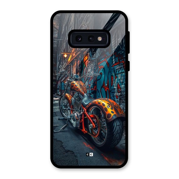 Orange Fatbike Glass Back Case for Galaxy S10e