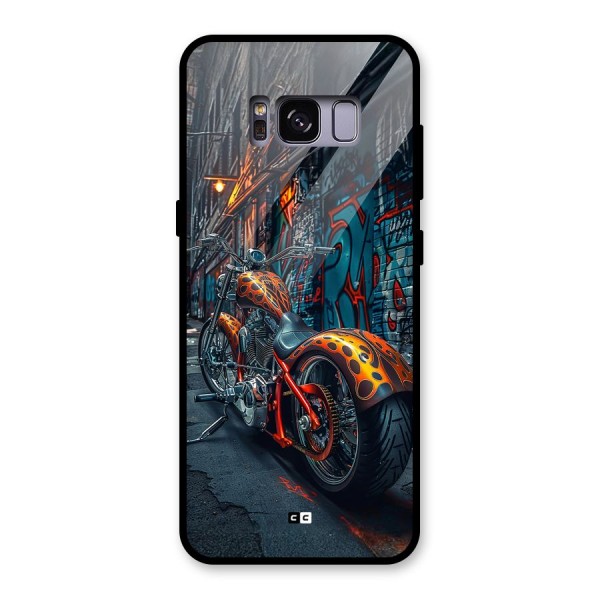 Orange Fatbike Glass Back Case for Galaxy S8