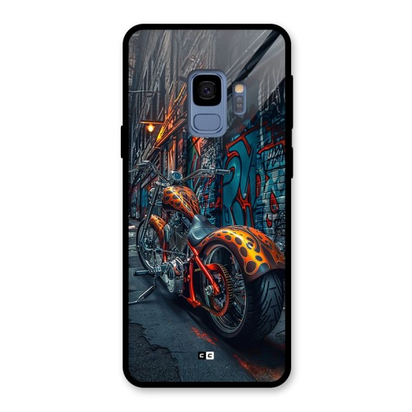 Orange Fatbike Glass Back Case for Galaxy S9