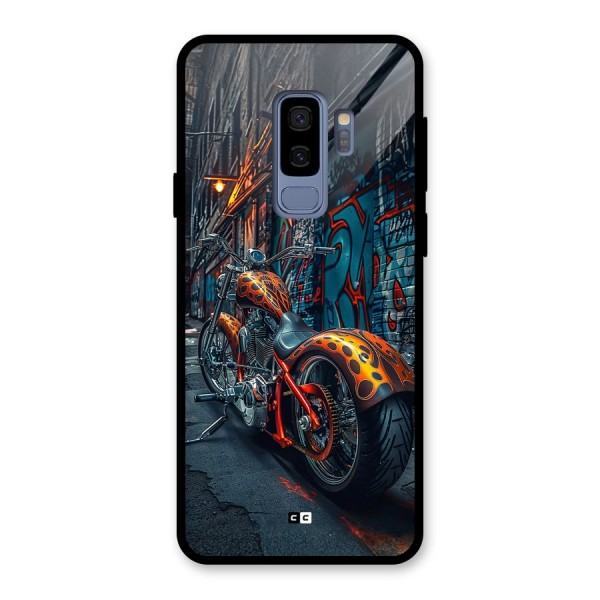 Orange Fatbike Glass Back Case for Galaxy S9 Plus