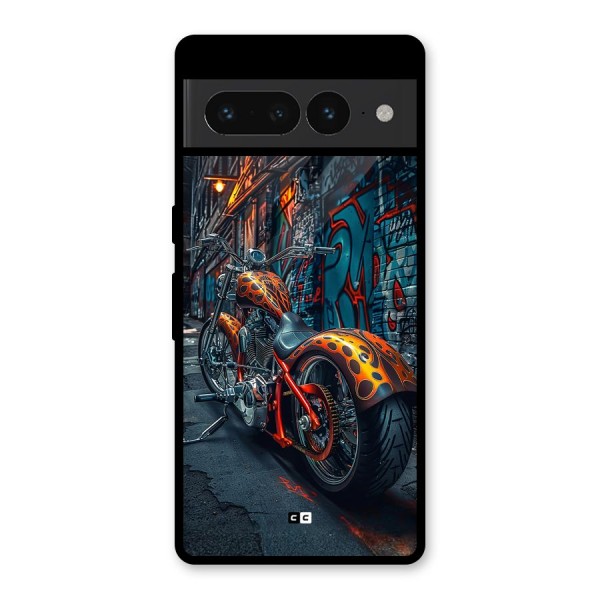 Orange Fatbike Glass Back Case for Google Pixel 7 Pro