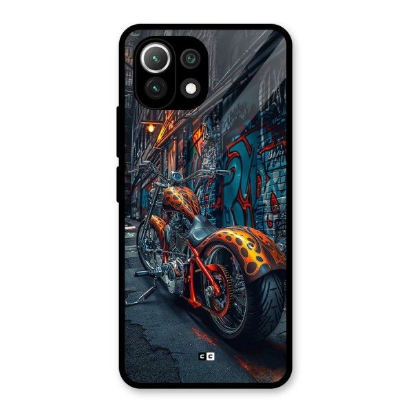 Orange Fatbike Glass Back Case for Mi 11 Lite