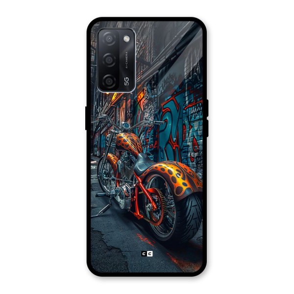 Orange Fatbike Glass Back Case for Oppo A53s 5G