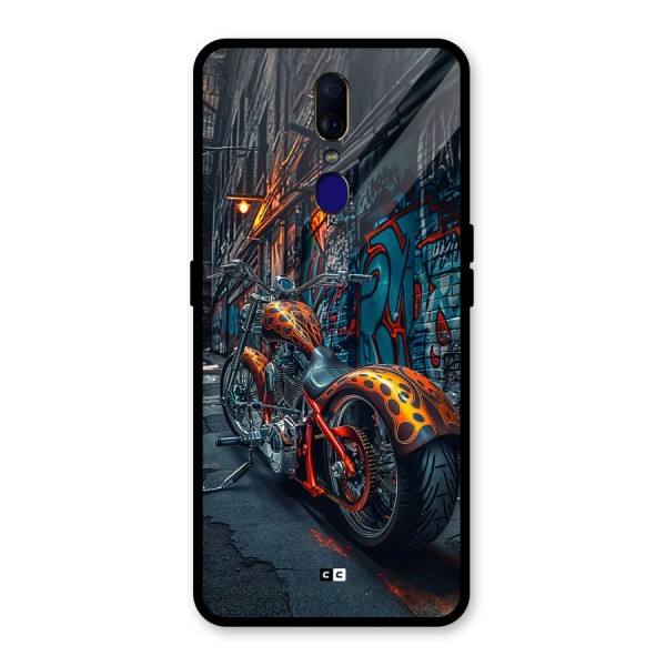 Orange Fatbike Glass Back Case for Oppo F11