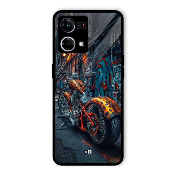 Orange Fatbike Glass Back Case for Oppo F21 Pro 5G