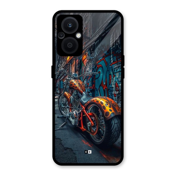 Orange Fatbike Glass Back Case for Oppo F21s Pro 5G