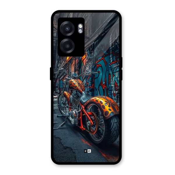 Orange Fatbike Glass Back Case for Oppo K10 (5G)