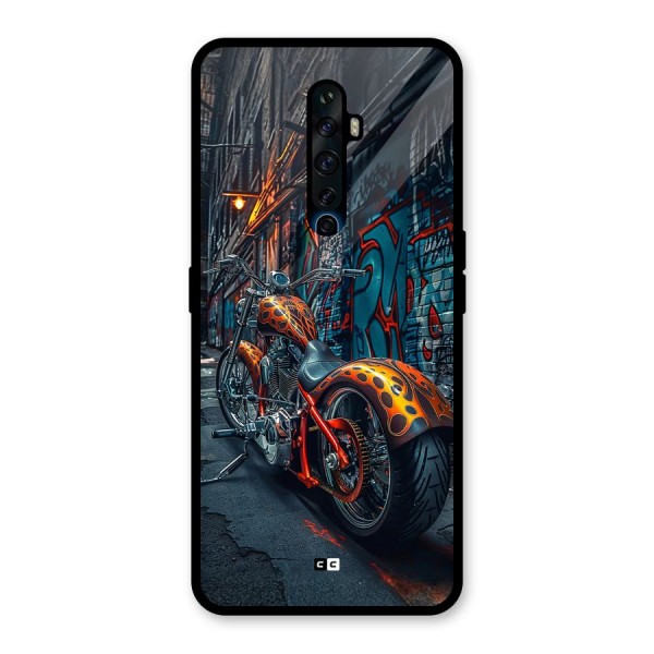 Orange Fatbike Glass Back Case for Oppo Reno2 F