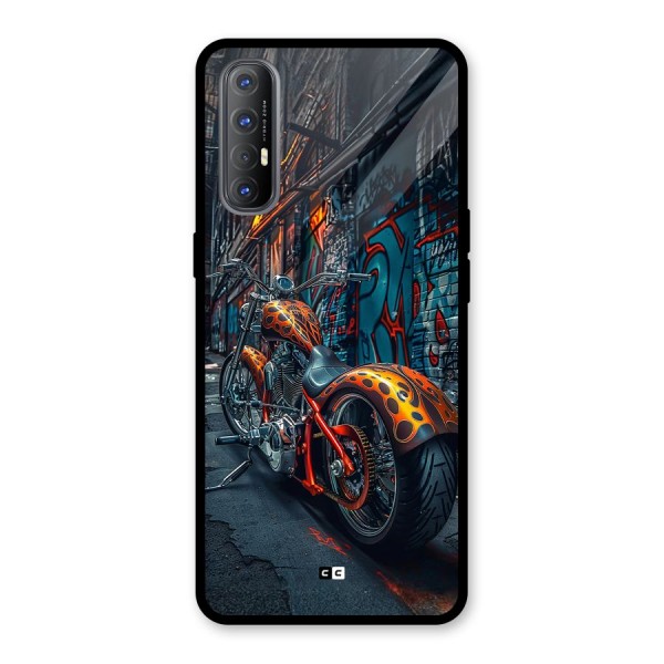 Orange Fatbike Glass Back Case for Oppo Reno3 Pro