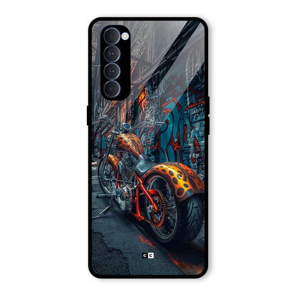 Orange Fatbike Glass Back Case for Oppo Reno4 Pro