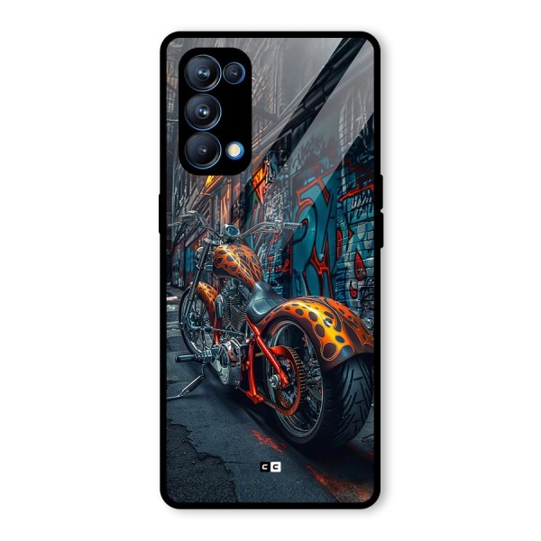 Orange Fatbike Glass Back Case for Oppo Reno5 Pro 5G