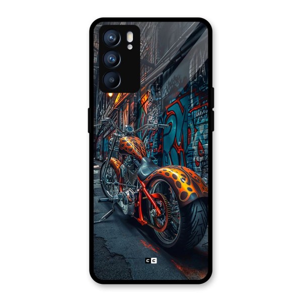 Orange Fatbike Glass Back Case for Oppo Reno6 5G