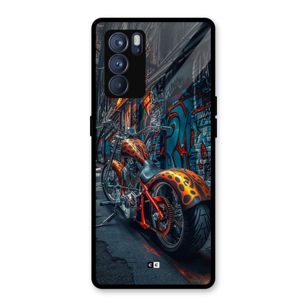 Orange Fatbike Glass Back Case for Oppo Reno6 Pro 5G